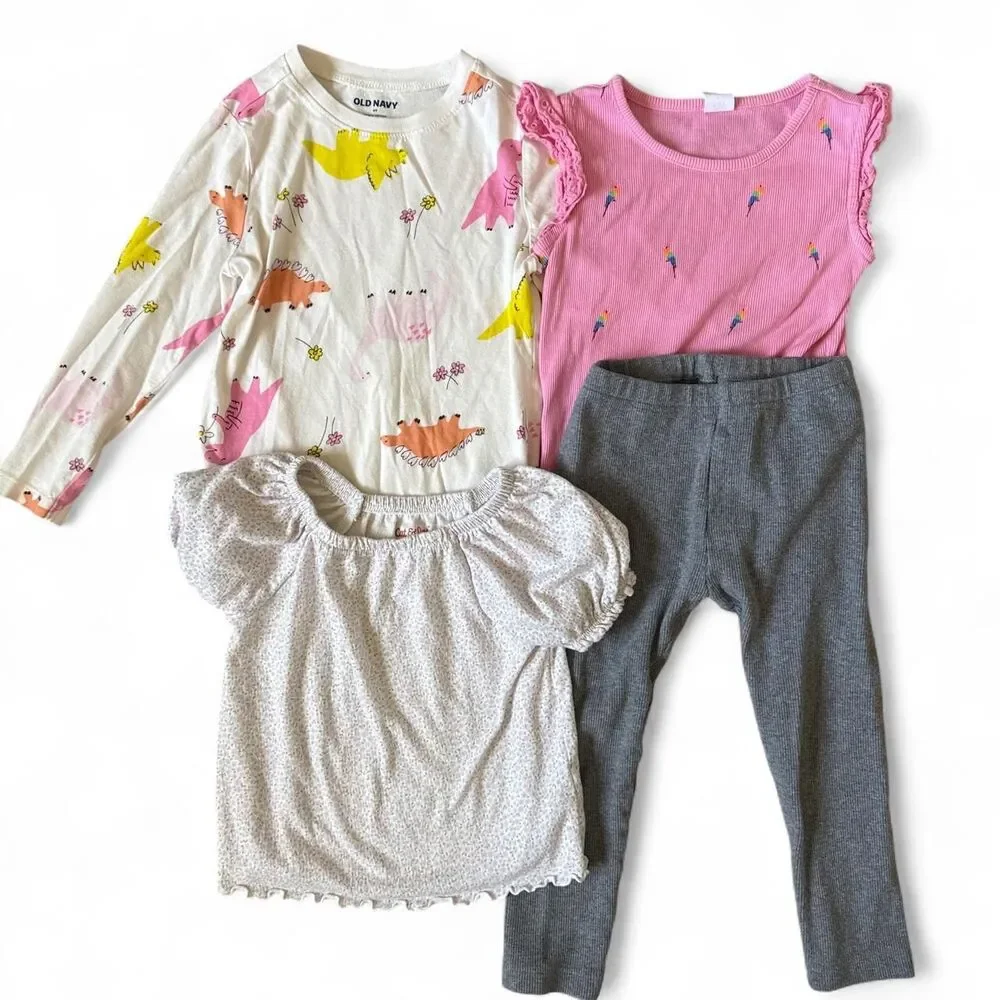 Girls 4T Clothing Bundle Old Navy GAP Cat & Jack Uniqlo 4 Pieces
